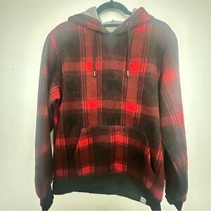 Free Planet Red and Black Checkered Hoodie